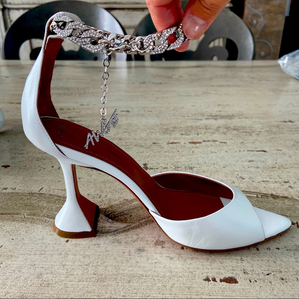 Amina Mauddi AWGE Flacko Crystal Anklet Sandal.